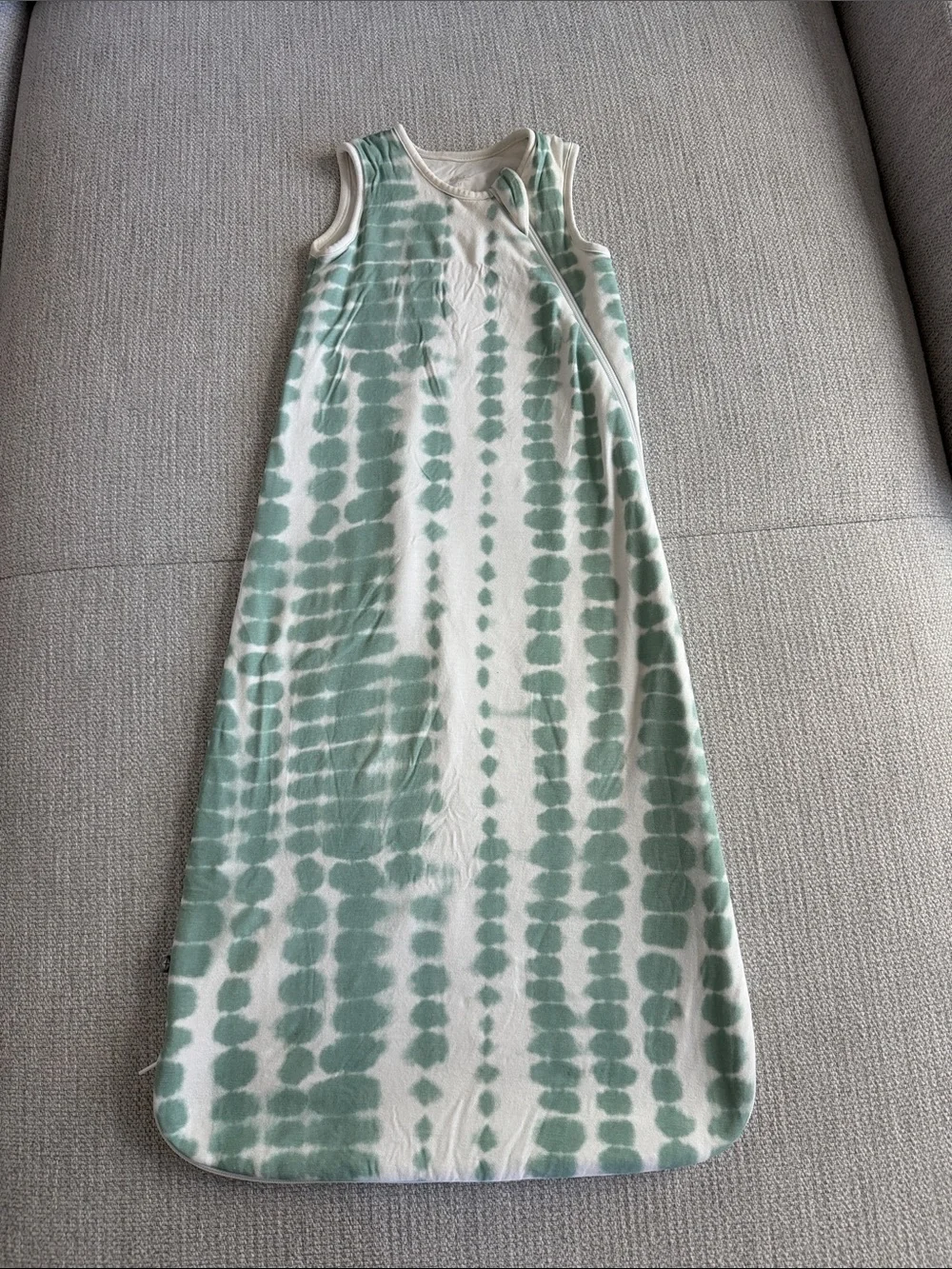 Kyte BABY Mint and White Tie-Dye Sleeveless Sleep Sack